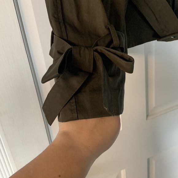 NWT Army Green Belted Jacket size Large - Picture 3 of 6